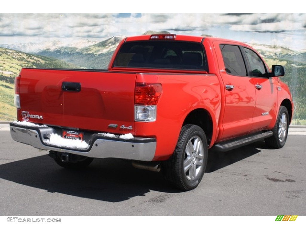 2010 Tundra Limited CrewMax 4x4 - Radiant Red / Graphite Gray photo #3