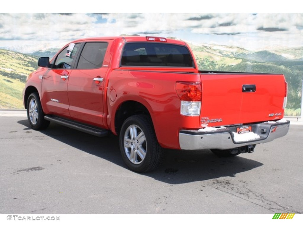 2010 Tundra Limited CrewMax 4x4 - Radiant Red / Graphite Gray photo #4