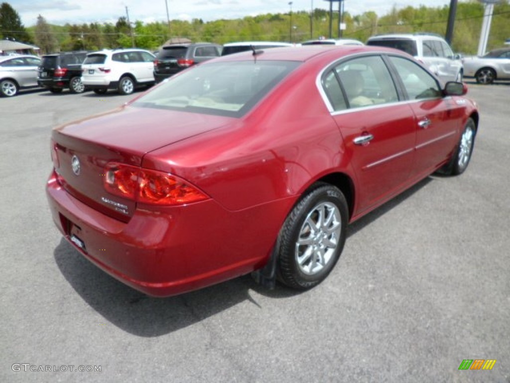 2008 Lucerne CXL - Crystal Red Tintcoat / Cocoa/Cashmere photo #7