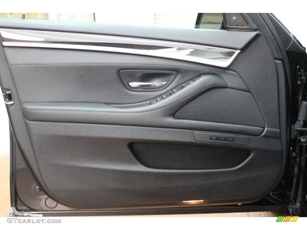 2011 BMW 5 Series 535i Sedan Black Door Panel Photo #80769690