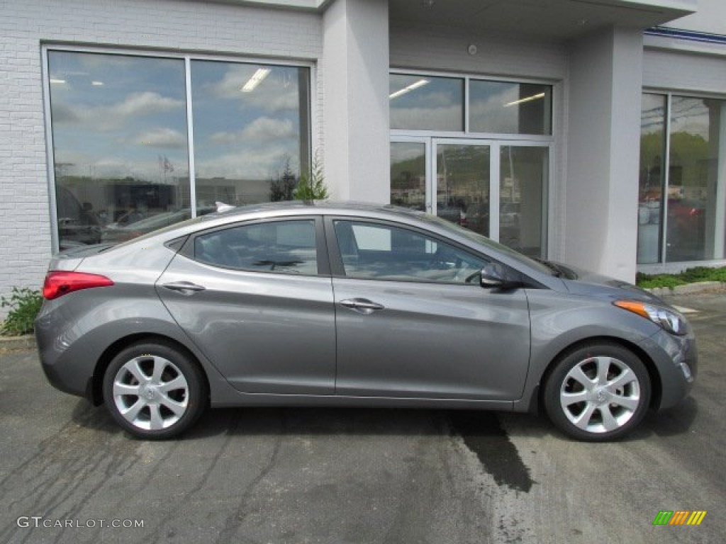 2013 Elantra Limited - Harbor Gray Metallic / Gray photo #2
