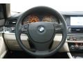 Oyster/Black 2011 BMW 5 Series 528i Sedan Steering Wheel