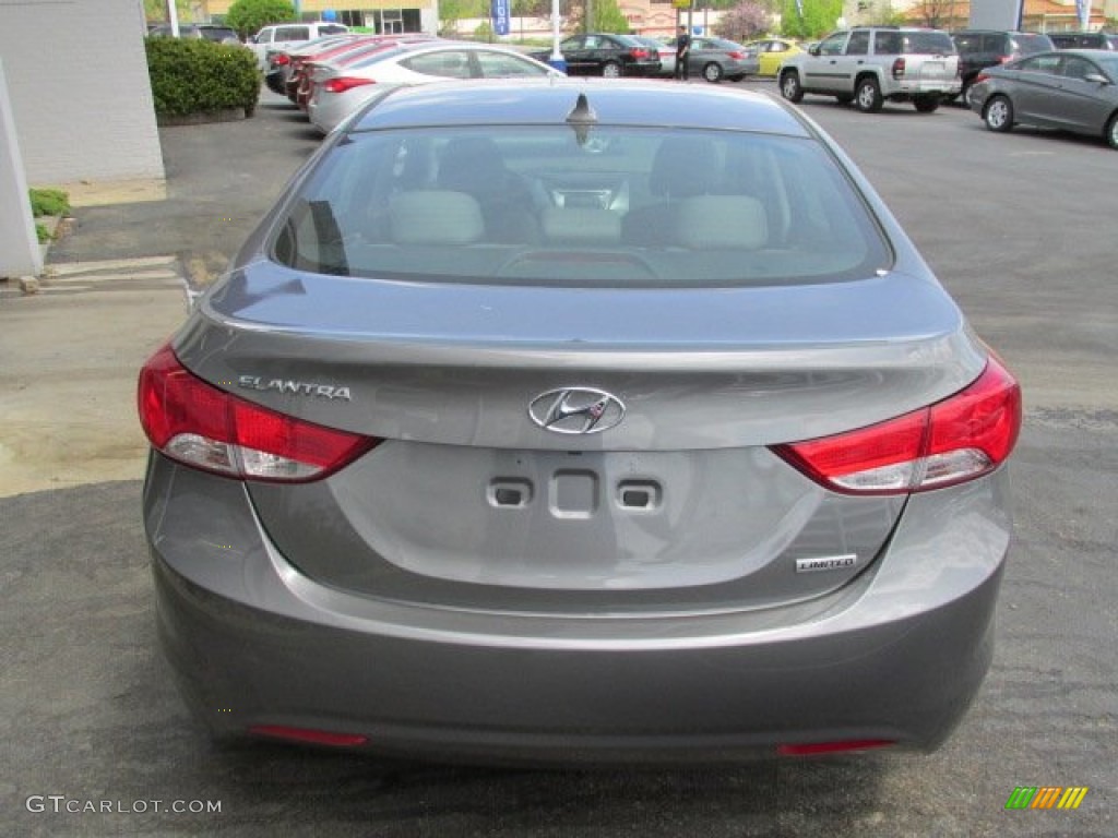 2013 Elantra Limited - Harbor Gray Metallic / Gray photo #5