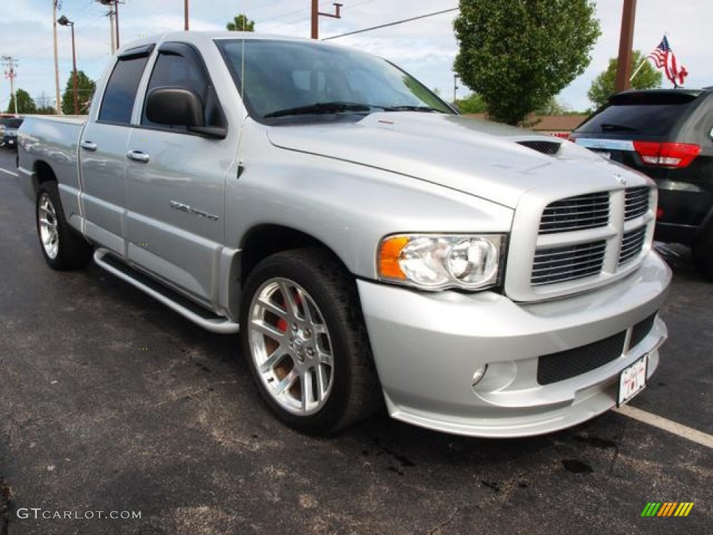 2005 Ram 1500 SRT-10 Quad Cab - Bright Silver Metallic / Dark Slate Gray photo #2