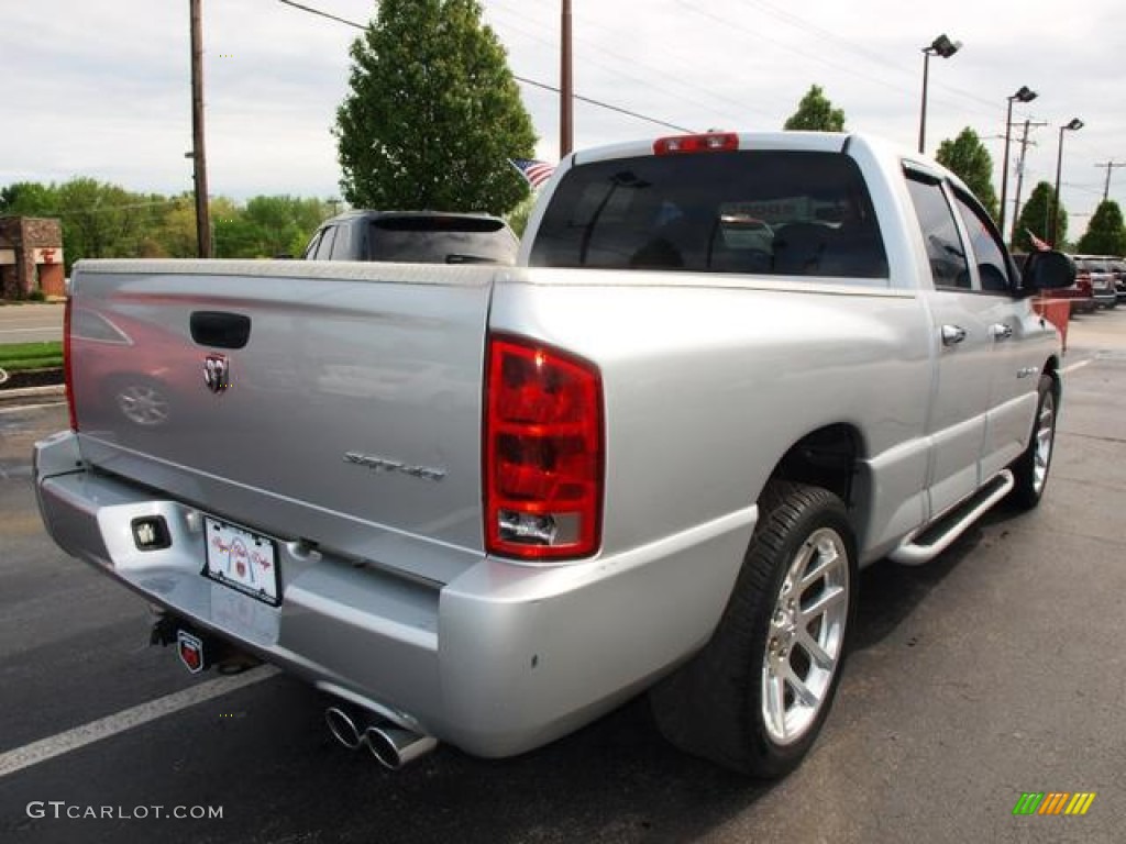 2005 Ram 1500 SRT-10 Quad Cab - Bright Silver Metallic / Dark Slate Gray photo #3