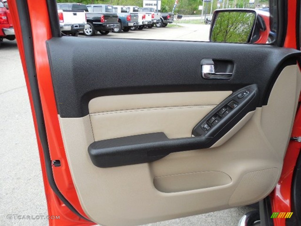 2008 Hummer H3 Alpha Light Cashmere/Ebony Door Panel Photo #80773921