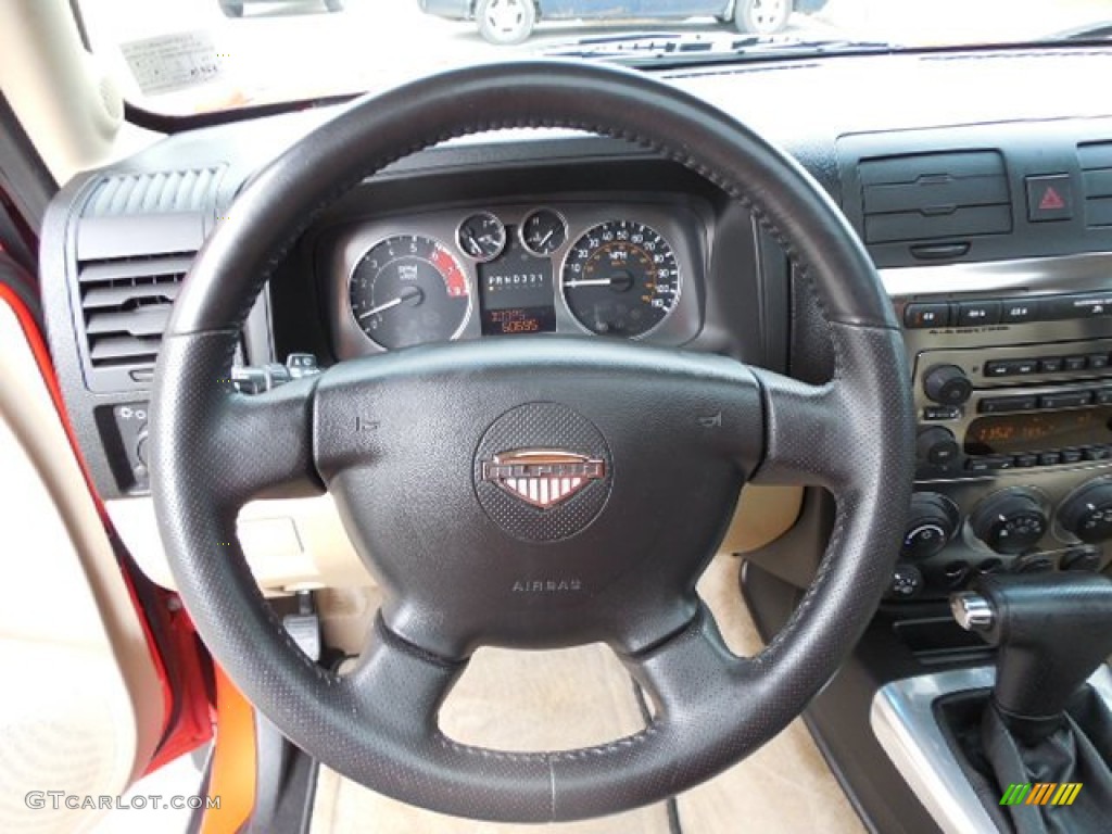 2008 Hummer H3 Alpha Light Cashmere/Ebony Steering Wheel Photo #80774010