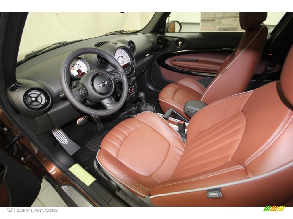 Copper/Carbon Lounge Leather Interior 2013 Mini Cooper S Paceman Photo #80774161
