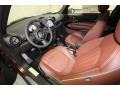 2013 Mini Cooper Copper/Carbon Lounge Leather Interior Front Seat Photo