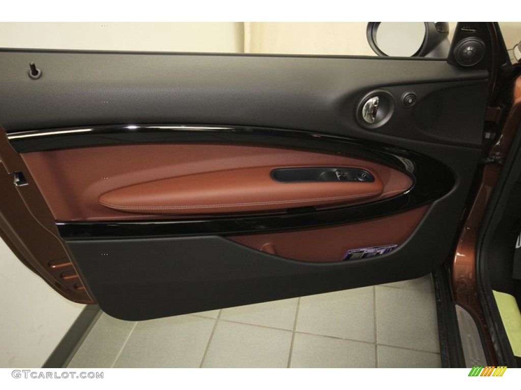 2013 Mini Cooper S Paceman Copper/Carbon Lounge Leather Door Panel Photo #80774211