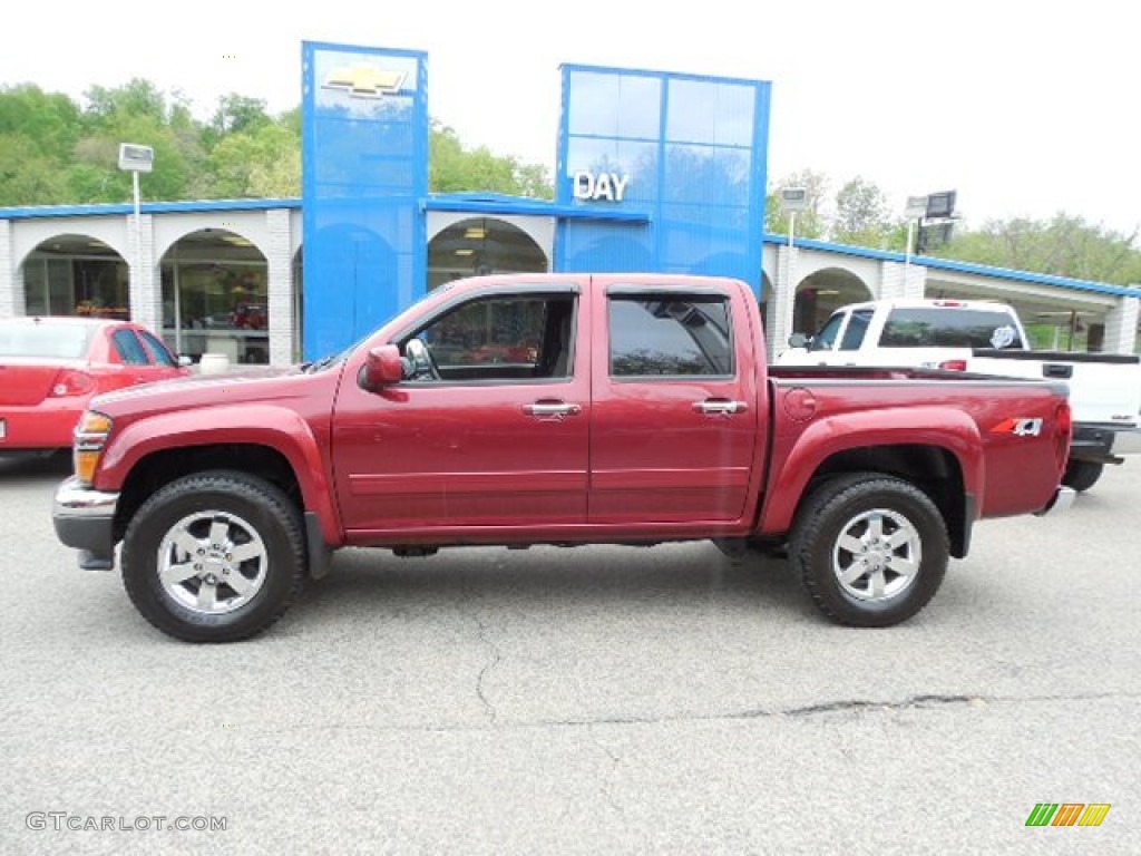 2010 Colorado LT Crew Cab 4x4 - Cardinal Red Metallic / Ebony photo #2