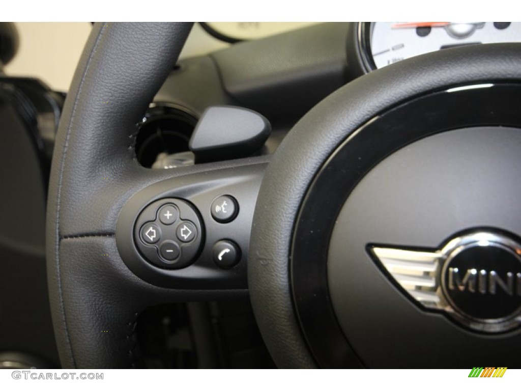 2013 Cooper S Hardtop Bayswater Package - Midnight Black Metallic / Bayswater Punch Rocklike Anthracite Leather photo #21