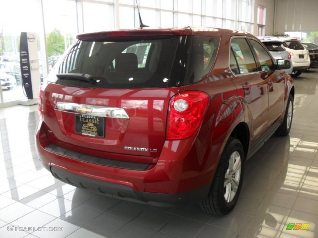 2010 Equinox LS AWD - Cardinal Red Metallic / Jet Black/Light Titanium photo #2