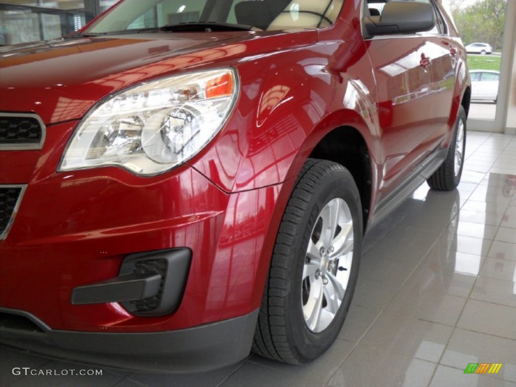 2010 Equinox LS AWD - Cardinal Red Metallic / Jet Black/Light Titanium photo #8