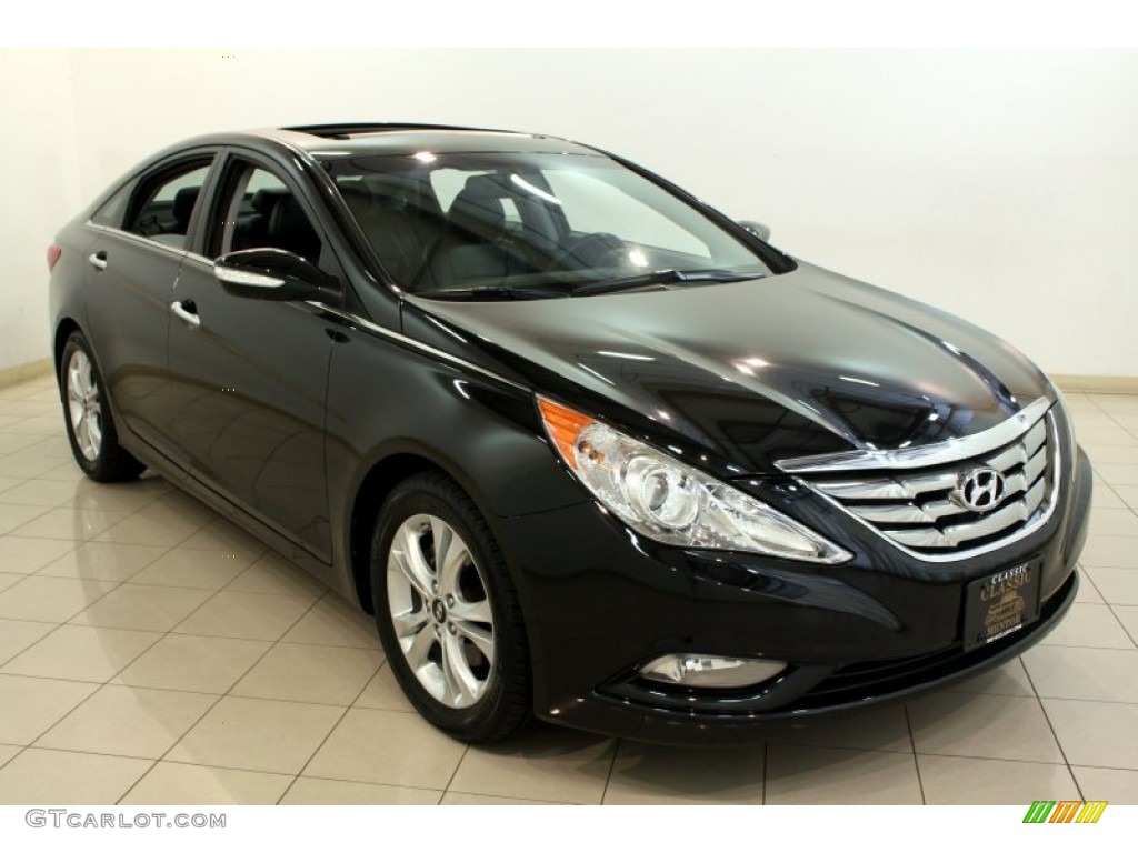 2011 Sonata Limited - Midnight Black / Black photo #1