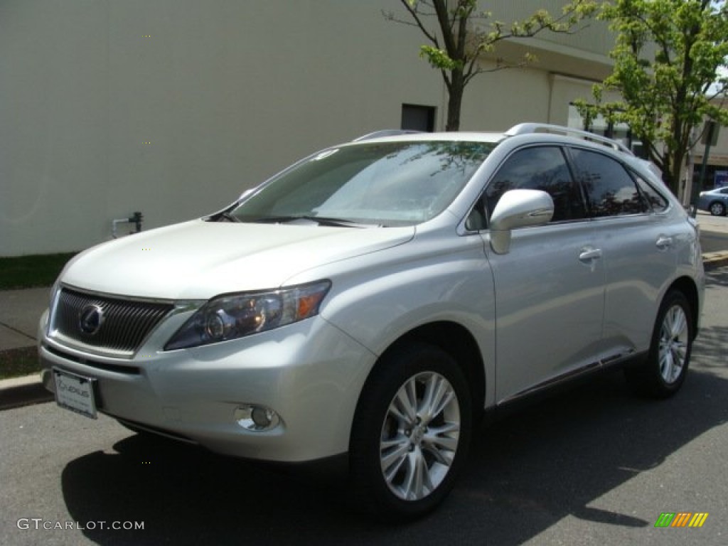 2010 RX 450h AWD Hybrid - Tungsten Silver Pearl / Black/Brown Walnut photo #1