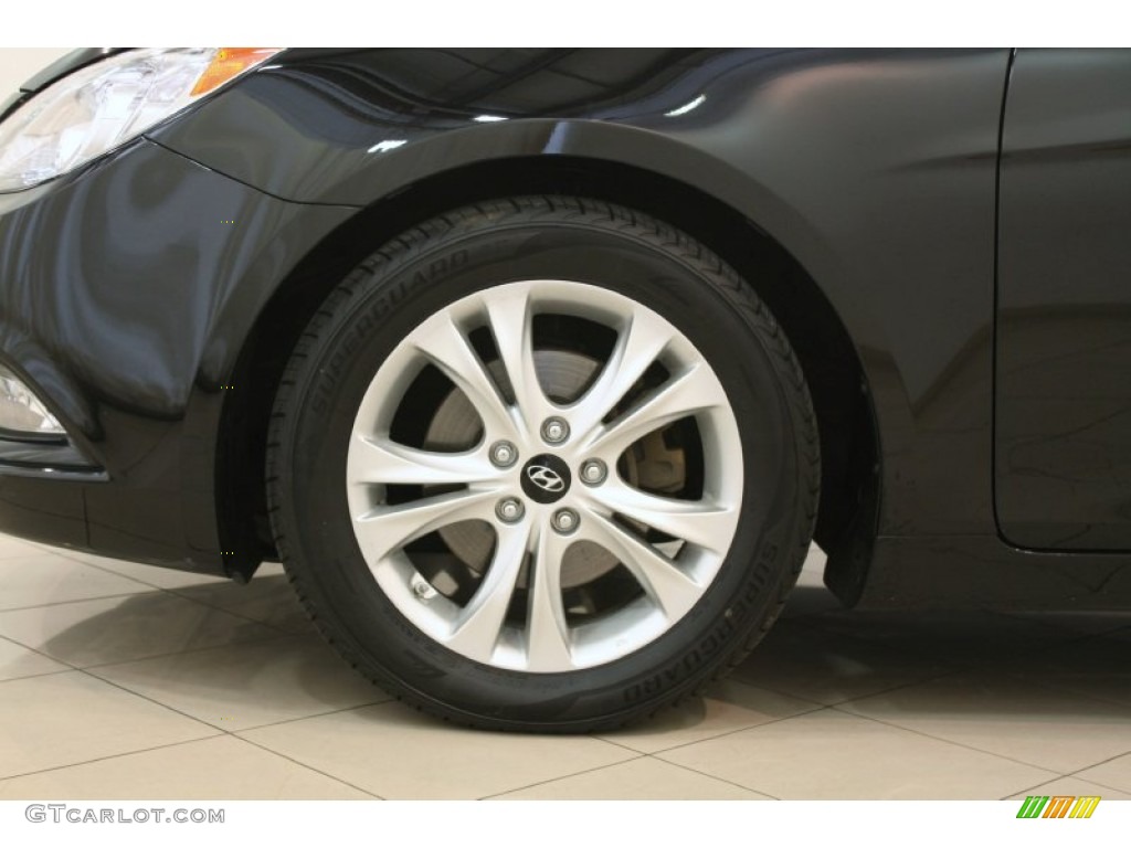 2011 Sonata Limited - Midnight Black / Black photo #15