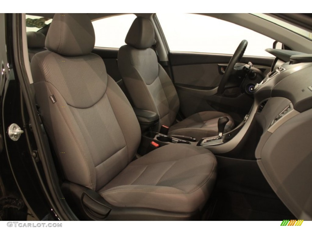2012 Elantra GLS - Midnight Black / Gray photo #10