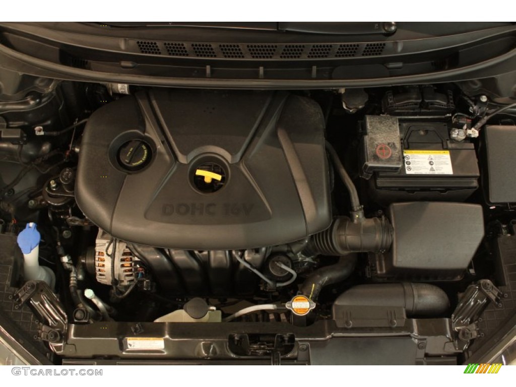 2012 Elantra GLS - Midnight Black / Gray photo #14