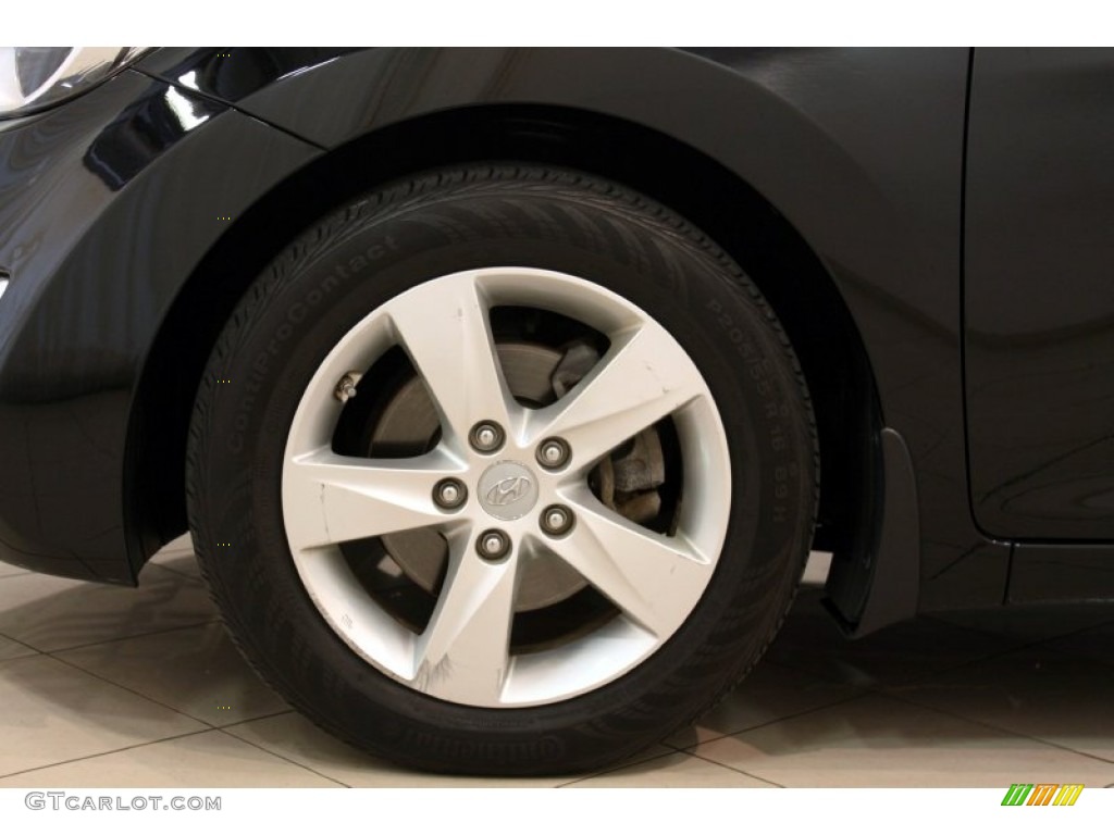 2012 Elantra GLS - Midnight Black / Gray photo #15