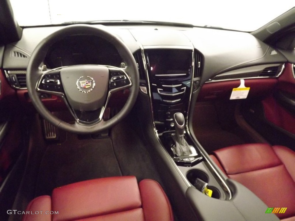 2013 Cadillac ATS 2.0L Turbo Performance Morello Red/Jet Black Accents Dashboard Photo #80781822