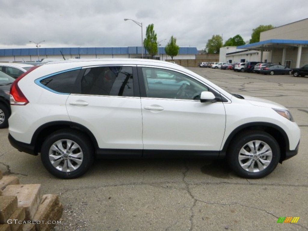2013 CR-V EX-L AWD - White Diamond Pearl / Black photo #2