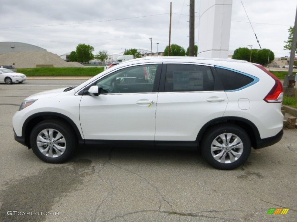 2013 CR-V EX-L AWD - White Diamond Pearl / Black photo #6