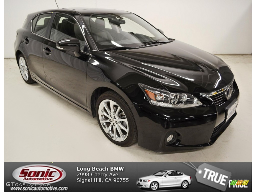 2011 CT 200h Hybrid Premium - Obsidian Black / Black photo #1