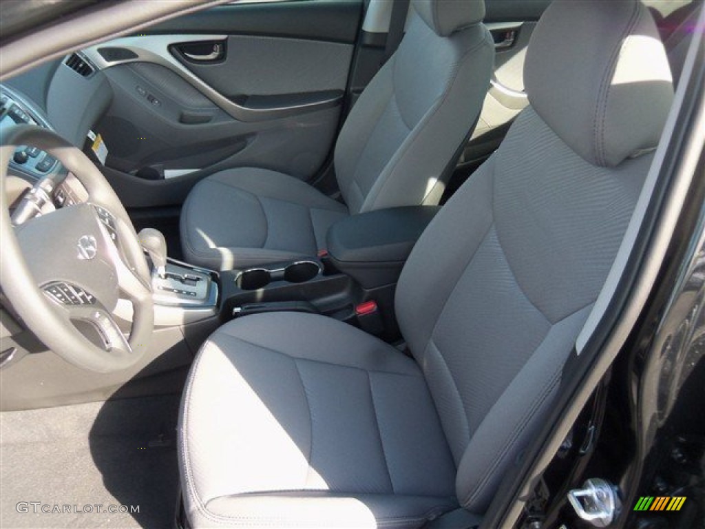 2013 Elantra GLS - Midnight Black / Gray photo #9