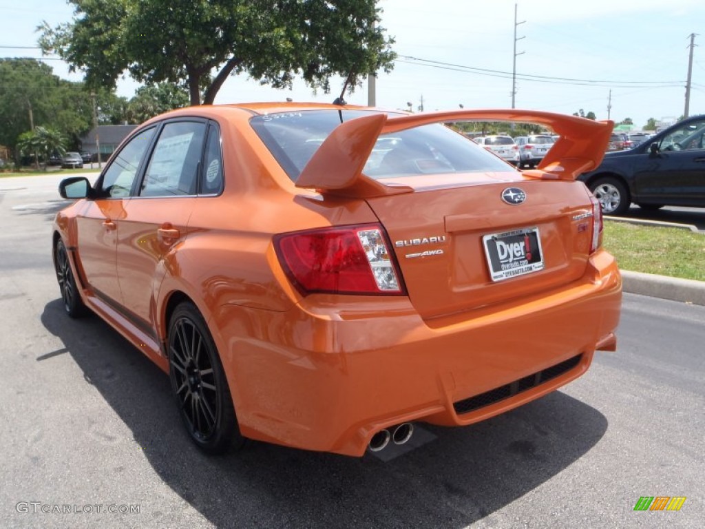 2013 Impreza WRX STi 4 Door Orange Special Edition - Tangerine Orange Pearl / Black photo #4