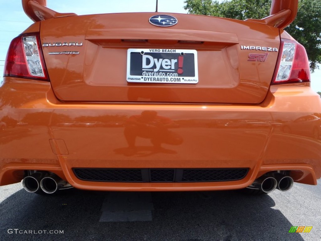 2013 Impreza WRX STi 4 Door Orange Special Edition - Tangerine Orange Pearl / Black photo #6