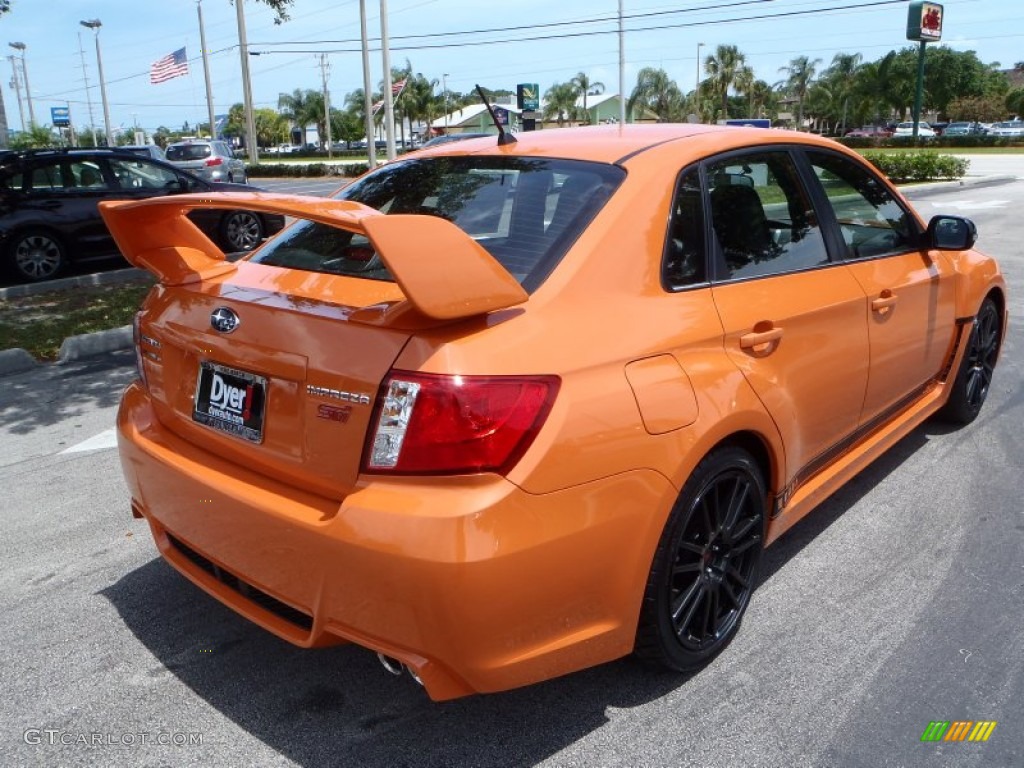 2013 Impreza WRX STi 4 Door Orange Special Edition - Tangerine Orange Pearl / Black photo #8