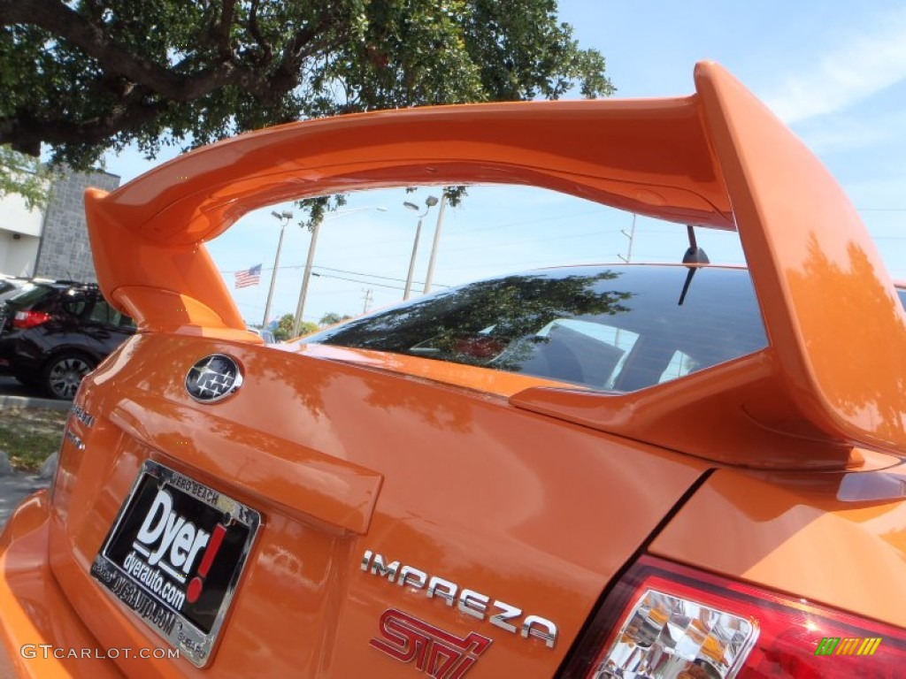 2013 Impreza WRX STi 4 Door Orange Special Edition - Tangerine Orange Pearl / Black photo #16