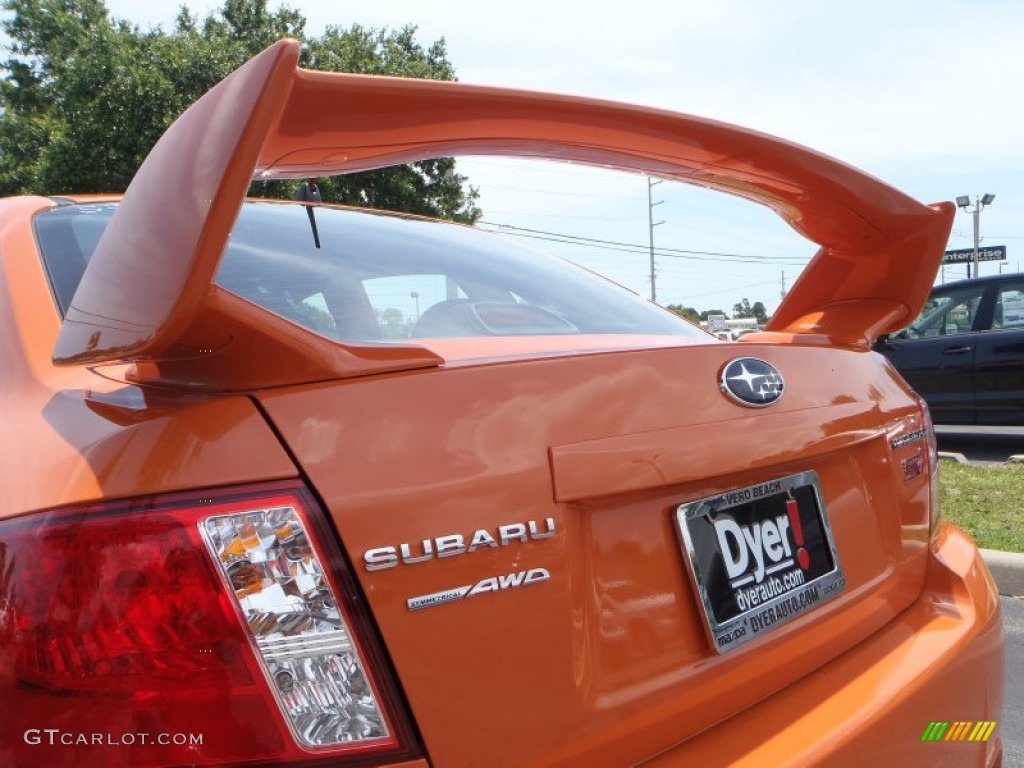 2013 Impreza WRX STi 4 Door Orange Special Edition - Tangerine Orange Pearl / Black photo #17