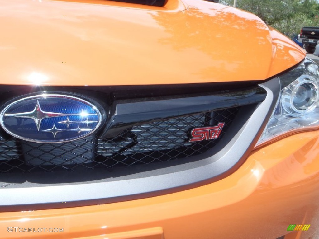 2013 Subaru Impreza WRX STi 4 Door Orange Special Edition Marks and Logos Photo #80787622
