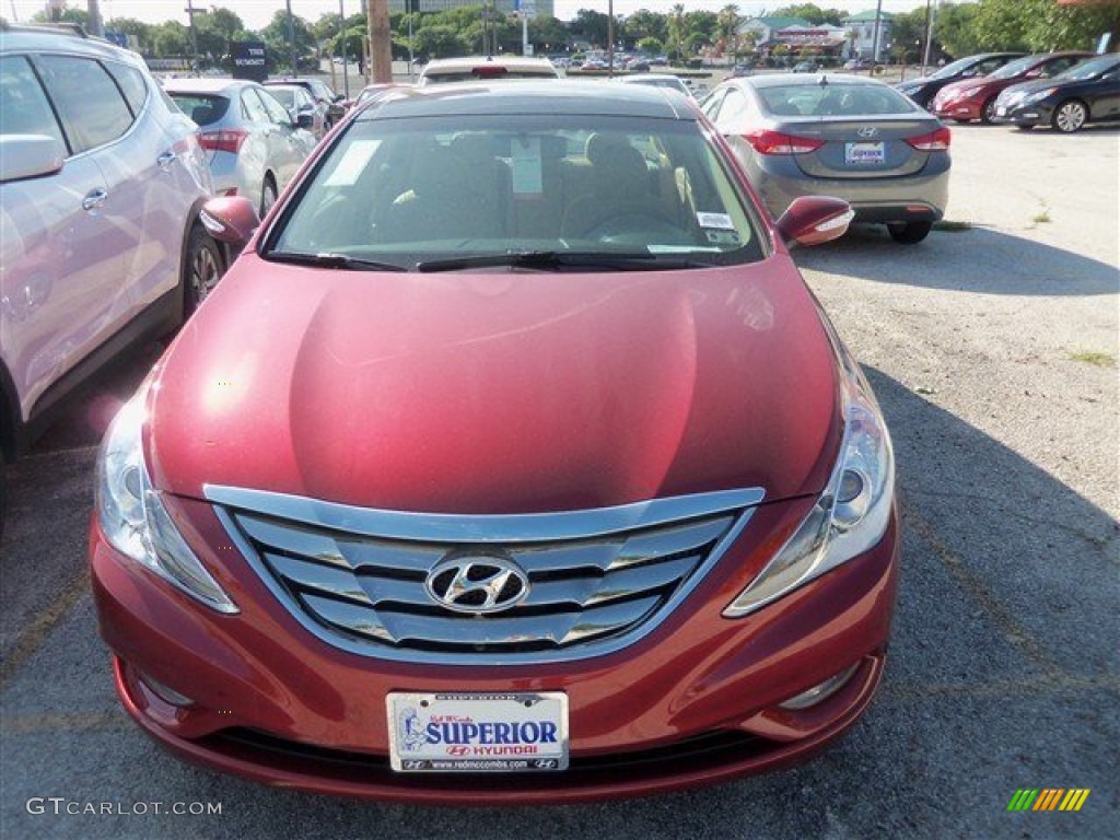 2013 Sonata Limited 2.0T - Sparkling Ruby / Camel photo #1