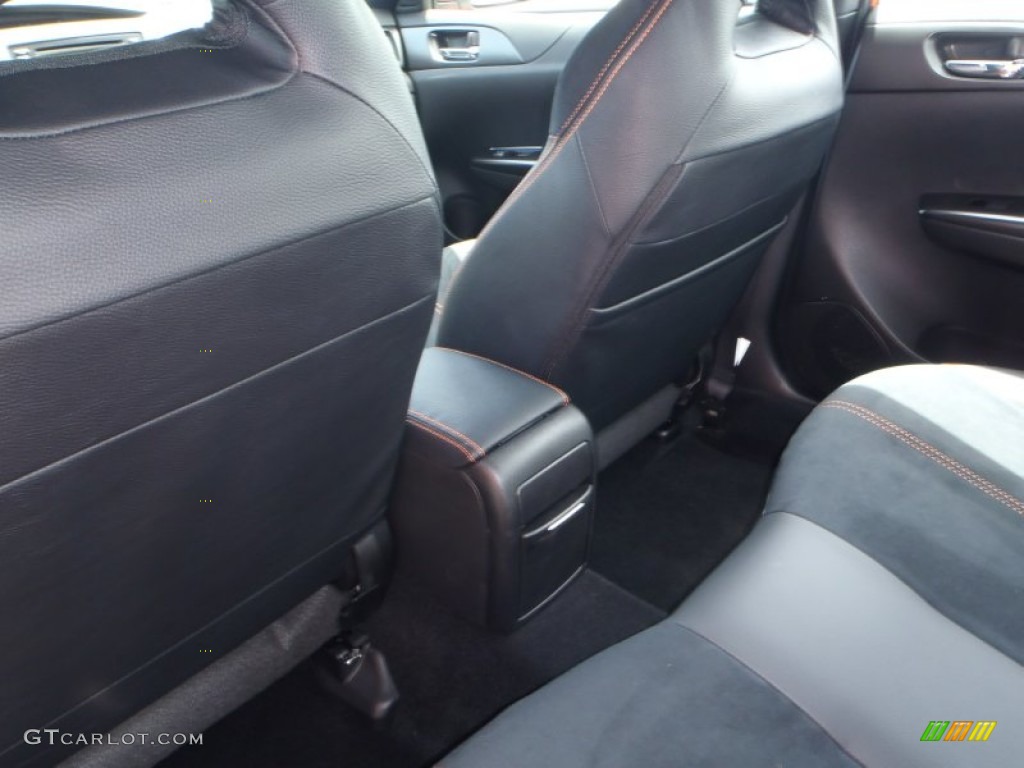 2013 Subaru Impreza WRX STi 4 Door Orange Special Edition Rear Seat Photo #80788022