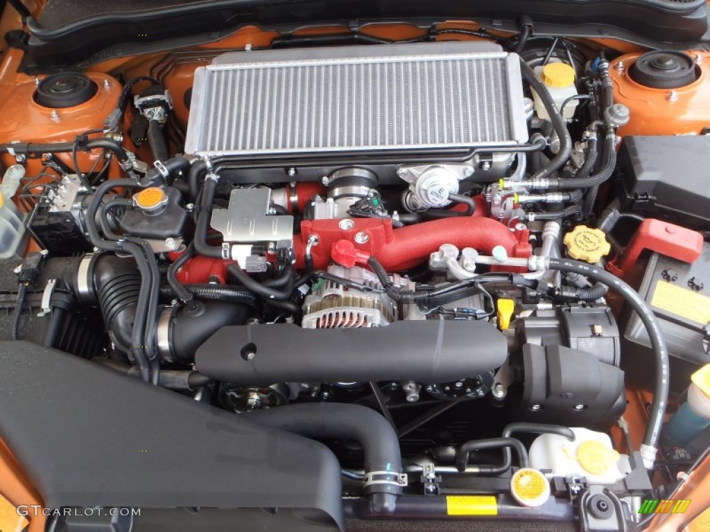 2013 Subaru Impreza WRX STi 4 Door Orange Special Edition 2.5 Liter STi Turbocharged DOHC 16-Valve DAVCS Flat 4 Cylinder Engine Photo #80788149