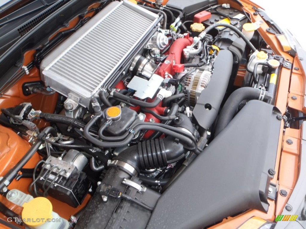 2013 Subaru Impreza WRX STi 4 Door Orange Special Edition 2.5 Liter STi Turbocharged DOHC 16-Valve DAVCS Flat 4 Cylinder Engine Photo #80788198
