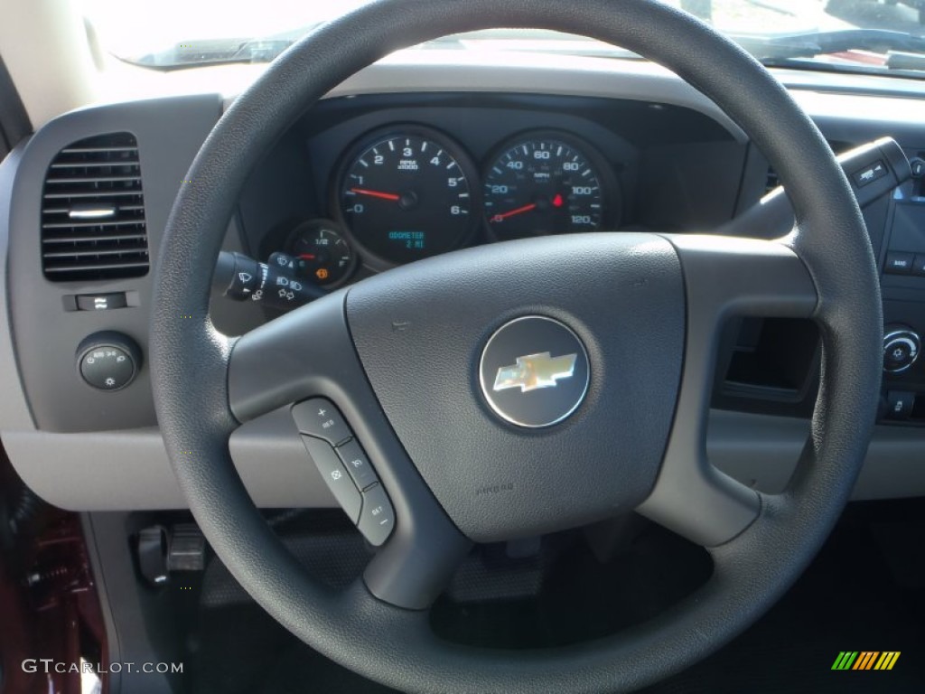 2013 Chevrolet Silverado 1500 LS Regular Cab Dark Titanium Steering Wheel Photo #80789760