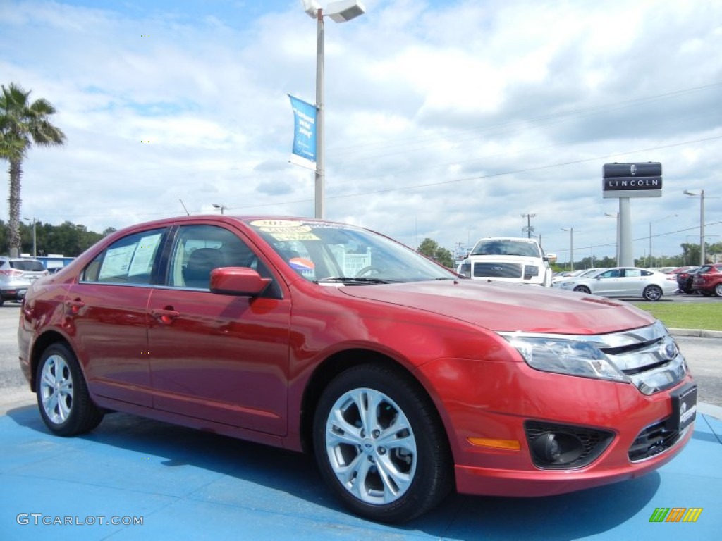Red Candy Metallic 2012 Ford Fusion SE V6 Exterior Photo #80789852