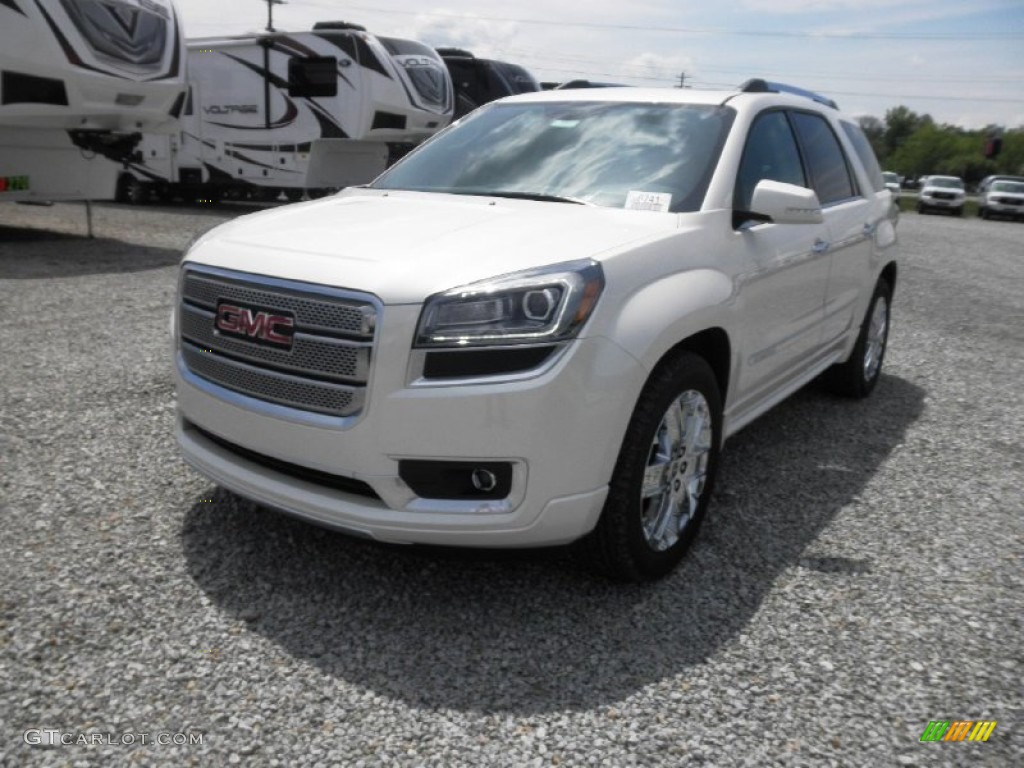 2013 Acadia Denali AWD - White Diamond Tricoat / Cocoa Dune photo #3