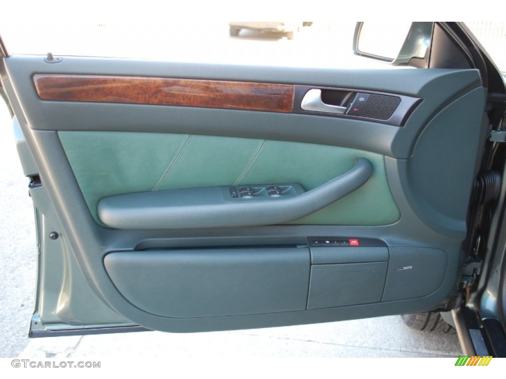 2002 Audi Allroad 2.7T quattro Fern Green/Desert Grass Door Panel Photo #80791839