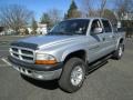 2001 Bright Silver Metallic Dodge Dakota Sport Quad Cab 4x4  photo #2