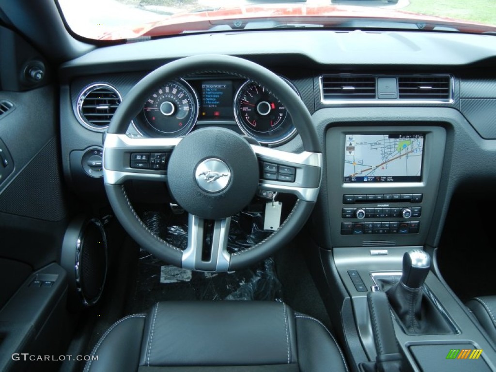 2014 Ford Mustang GT/CS California Special Coupe California Special Charcoal Black/Miko Suede Dashboard Photo #80795065