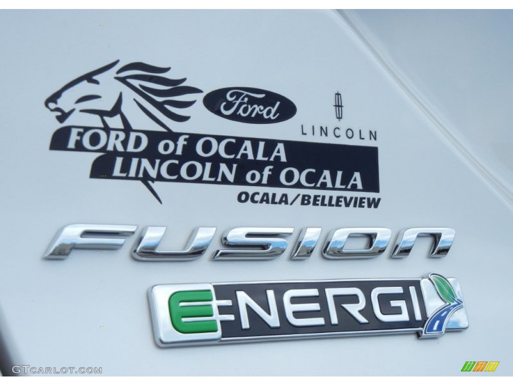 2013 Fusion Energi Titanium - White Platinum Metallic Tri-coat / Charcoal Black photo #4