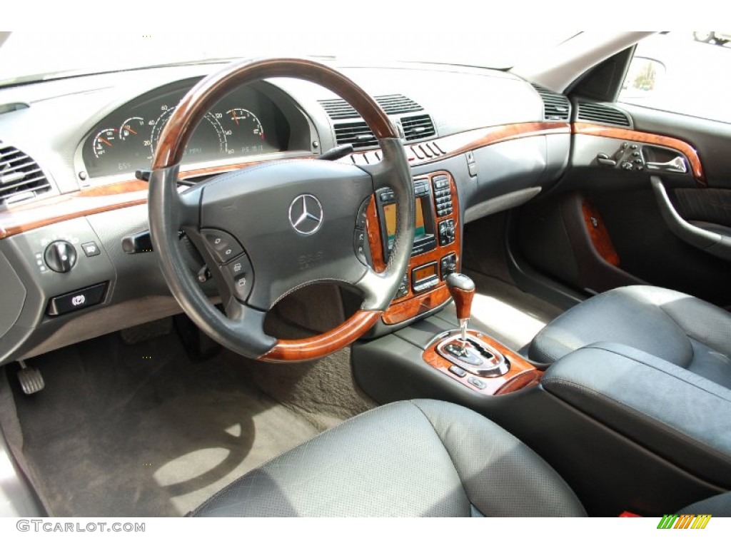 Charcoal Interior 2002 Mercedes-Benz S 55 AMG Photo #80795728