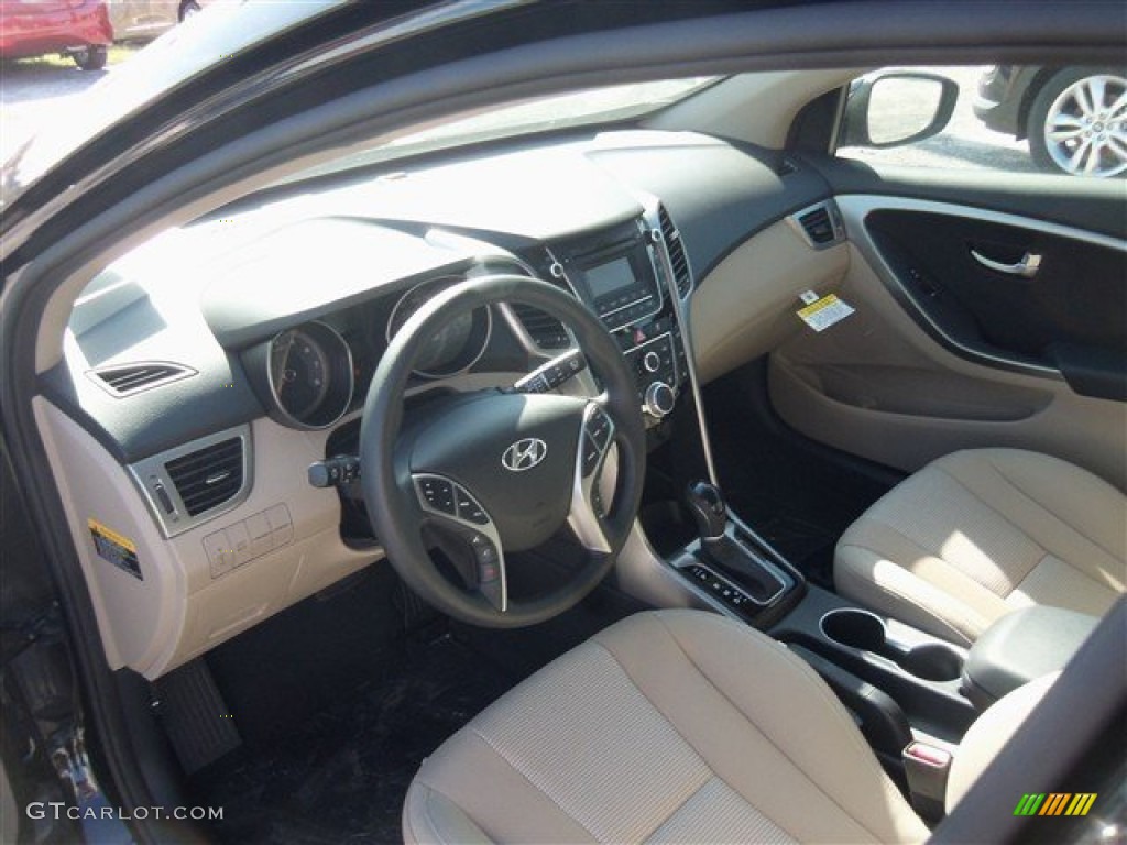 2013 Elantra GT - Black Noir Pearl / Beige photo #8