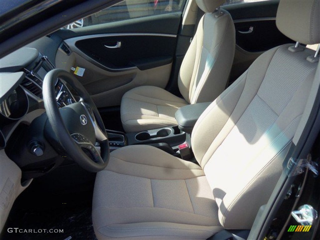 2013 Elantra GT - Black Noir Pearl / Beige photo #9