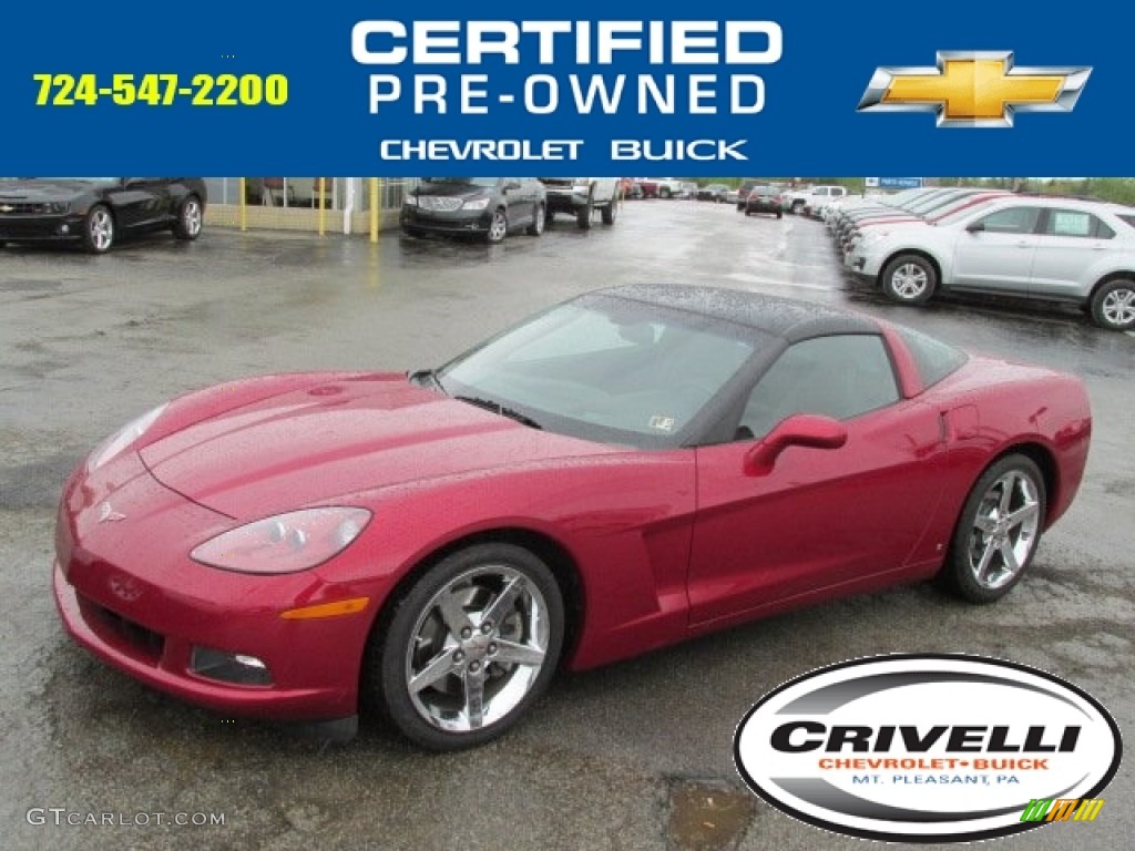 2008 Corvette Coupe - Crystal Red Metallic / Ebony photo #1